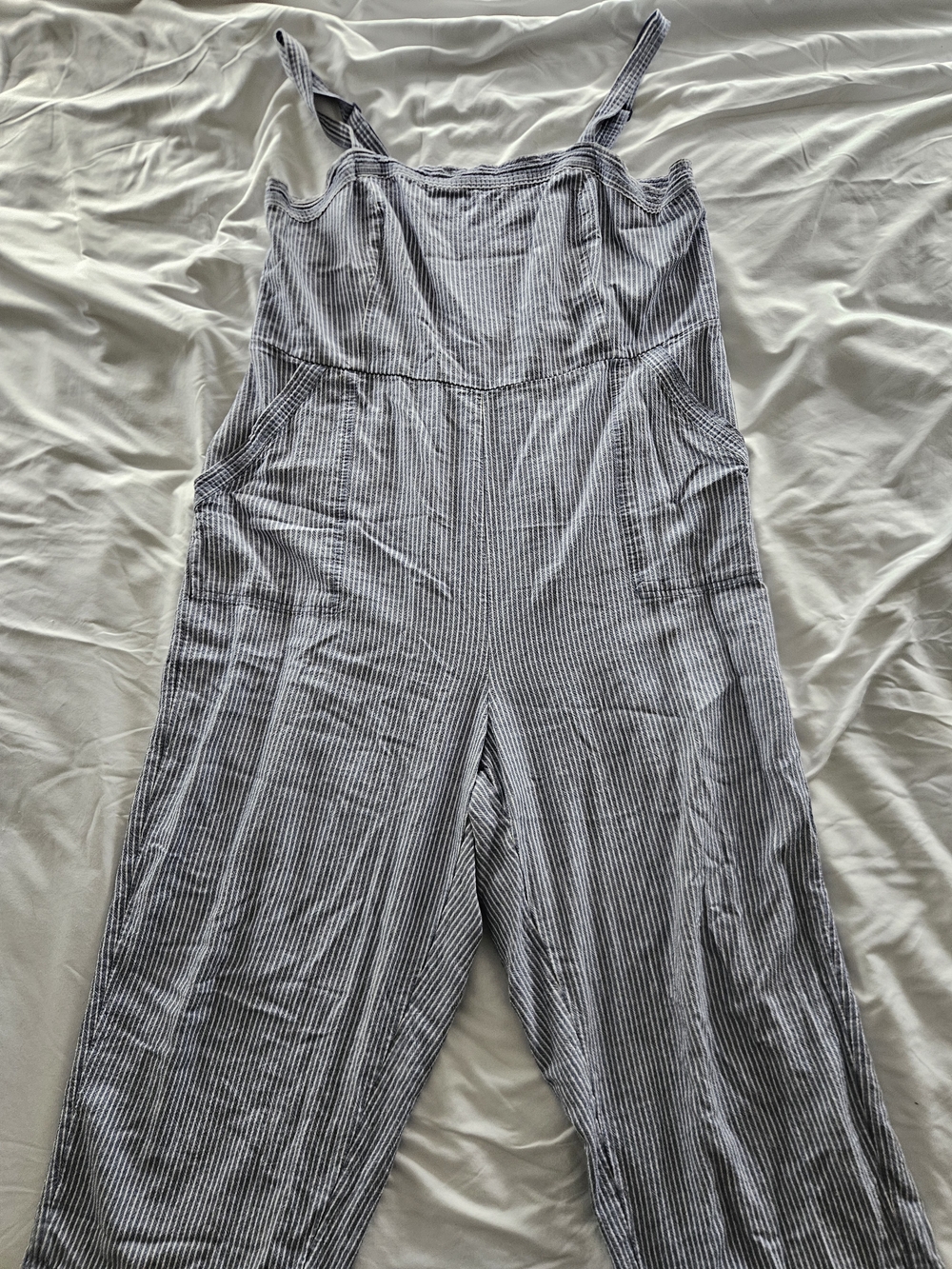 Old Navy XL Blue Stripe Overalls